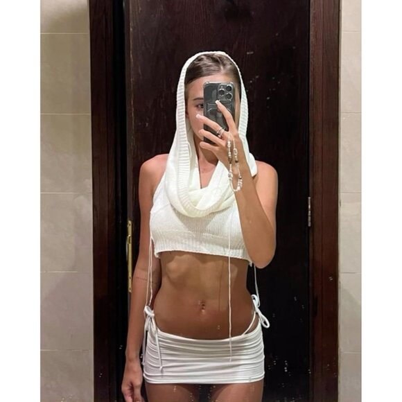 Women First White Cropped Sherpa Fleece Plaid Jacket Chunky Outerwear - Picture 4 of 7